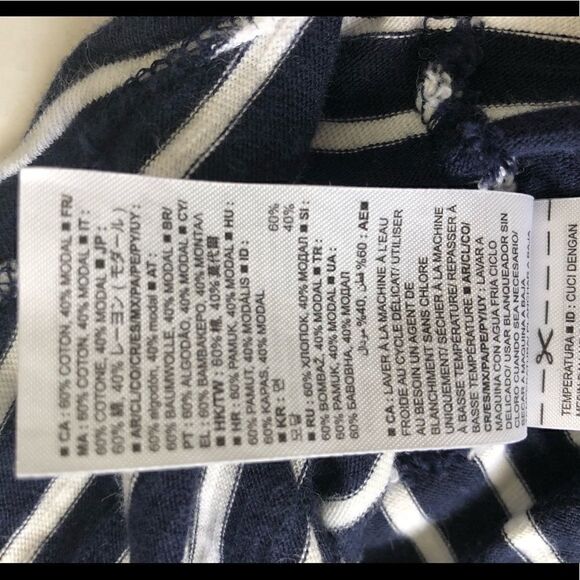 Gap size medium navy/white striped tshirt dress - Picture 8 of 9